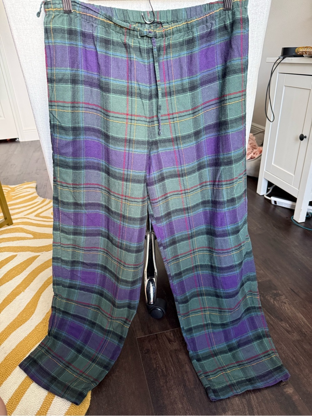 Lauren Ralph Lauren Plaid Pajama Set Crown Crest Flannel M - Picture 5 of 11
